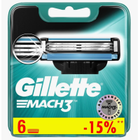 Сменные кассеты для бритвы Gillette MACH3, 6 шт Сменные кассеты для бритвы Gillette MACH3, 6 шт