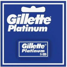 Gillette Platinum двусторонние лезвия для Т-образного станка для бритья, 5 шт