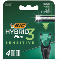 Сменные кассеты BIC Hybrid 3 Flex Sensitive, 4 шт.