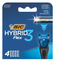 Сменные кассеты для мужской бритвы, Bic Flex3 Hybrid, уп. 4 шт.