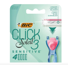 BIC Click 3 Soleil Sensitive сменные кассеты для женской бритвы, 4 шт