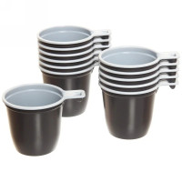 Чашка кофейная пластиковая 200 мл бело-коричневая 50 шт/упак коричневый Чашка кофейная пластиковая 200 мл бело-коричневая 50 шт/упак коричневый