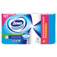 Полотенца бумажные ZEWA 2 слоя 4 рулона Полотенца бумажные ZEWA 2 слоя 4 рулона