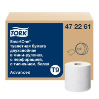 Бумага туалетная TORK Advanced T9 SmartOne в мини рулонах 2 сл 130 м 12 рул/упак 472261 Бумага туалетная TORK Advanced T9 SmartOne в мини рулонах 2 сл 130 м 12 рул/упак 472261