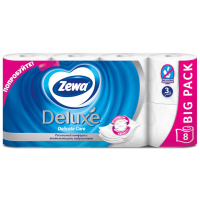 Бумага туалетная ZEWA Делюкс 3 слоя 17 метров 8 рулонов