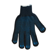 Перчатки х/б с ПВХ (точка) 10 кл. 5-и нитка, 132 текс, 44гр, черные Перчатки х/б с ПВХ (точка) 10 кл. 5-и нитка, 132 текс, 44гр, черные