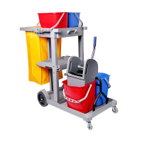 Тележка уборочная многофункциональная 2*17л+2*9л (пластик) с отжимом Тележка уборочная многофункциональная 2*17л+2*9л (пластик) с отжимом