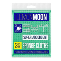 Салфетки губчатые целлюлозные 18х20 см 590 г/м2 LemonMoon 3 шт/упак