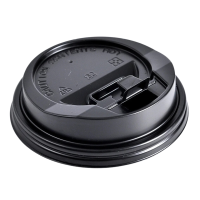 Крышка для стакана 80 мм черная 100 шт/упак черный
