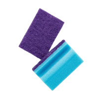 Губки для мытья посуды 8.0х5.7х4.2 см профильные 2 шт/упак